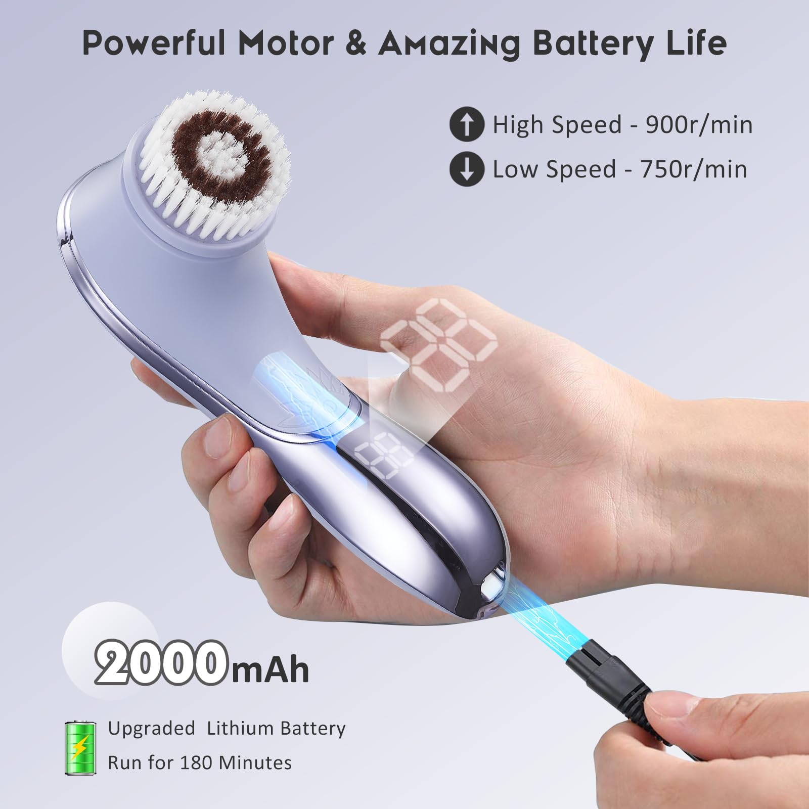 Batería recargable de 2000 mAh de Gaurins para uso prolongado.