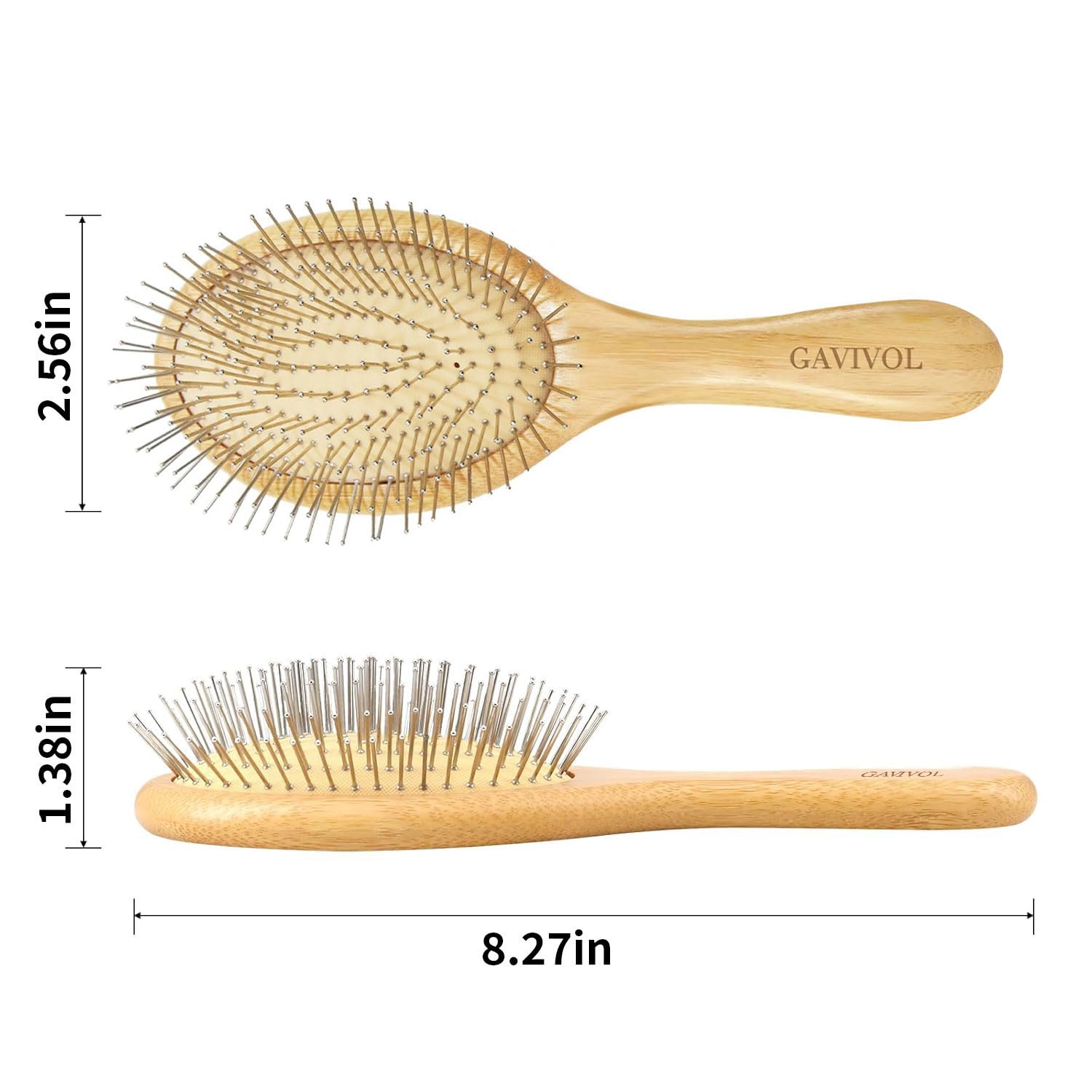 GAVIVOL cepillo bambú ofrece masaje y brillo natural.