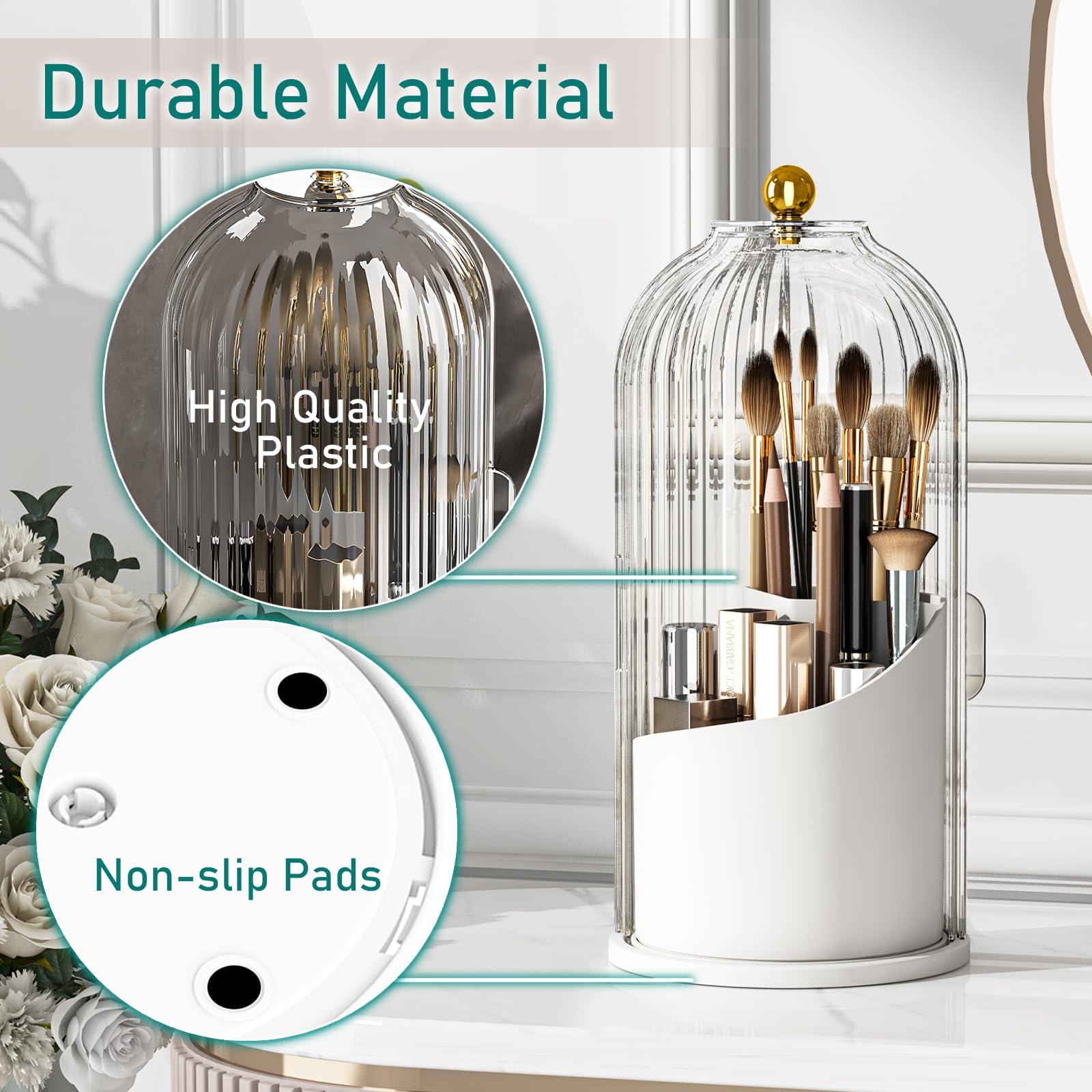 Ideal para tocador y mesas de maquillaje en casa.