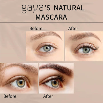 Cerdas definidoras de Gaya Cosmetics separan pestañas sin grumos para mayor claridad.