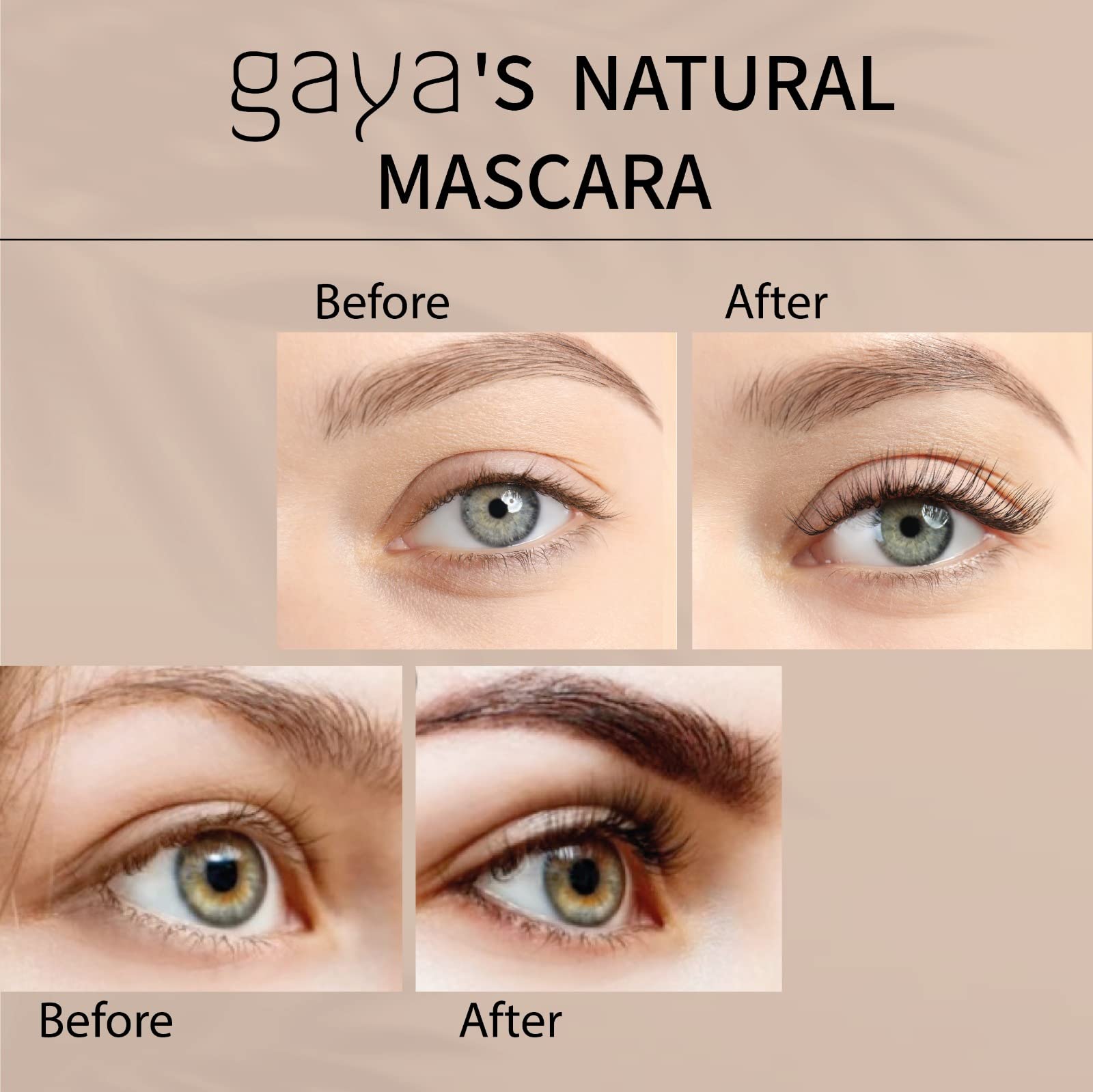Fórmula de Gaya Cosmetics que separa y define sin grumos.