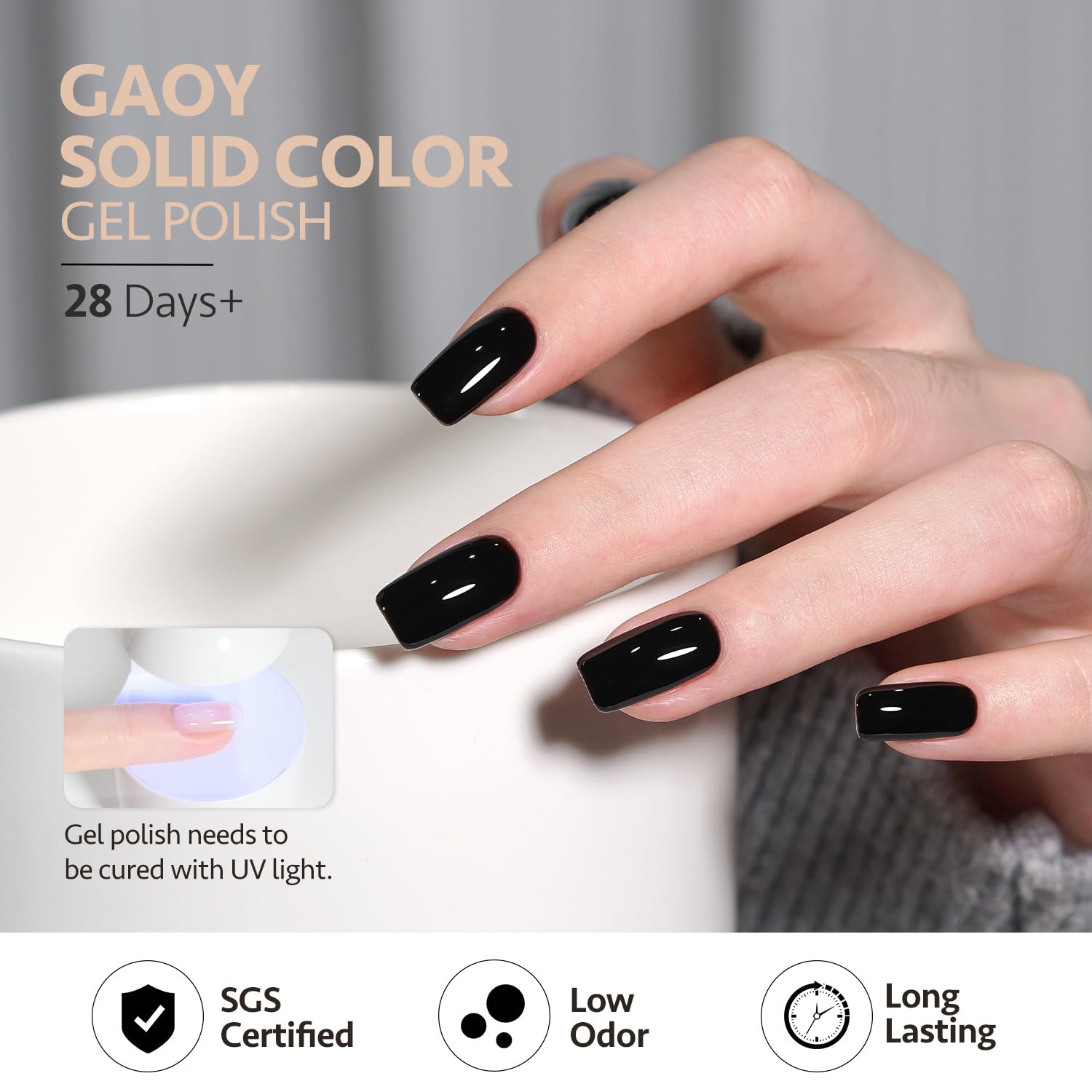 GAOY esmalte gel rosa, tono romántico para uñas pulidas y femeninas