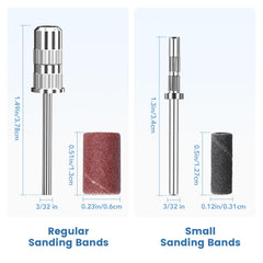 GAZEPLUS banda lijado acrilico gel uñas 80 grano, pule bordes