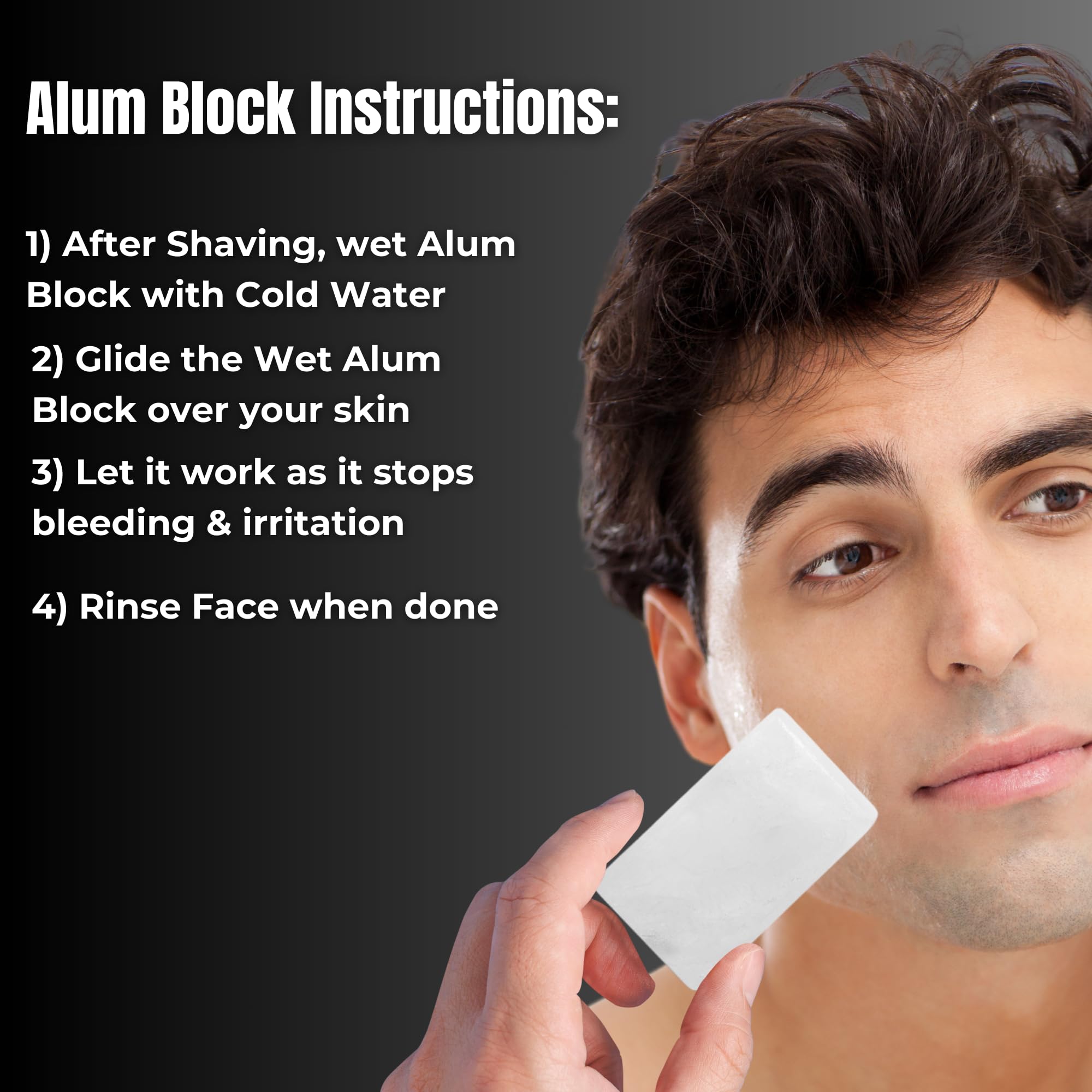 G.B.S Gents Alum Block daily-use ritual in shaving routine