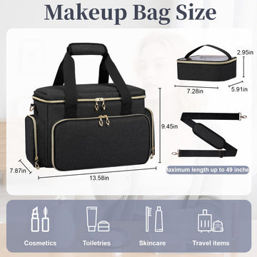 GDNasist gran estuche maquillaje divisores desmontables para organizar cosméticos.