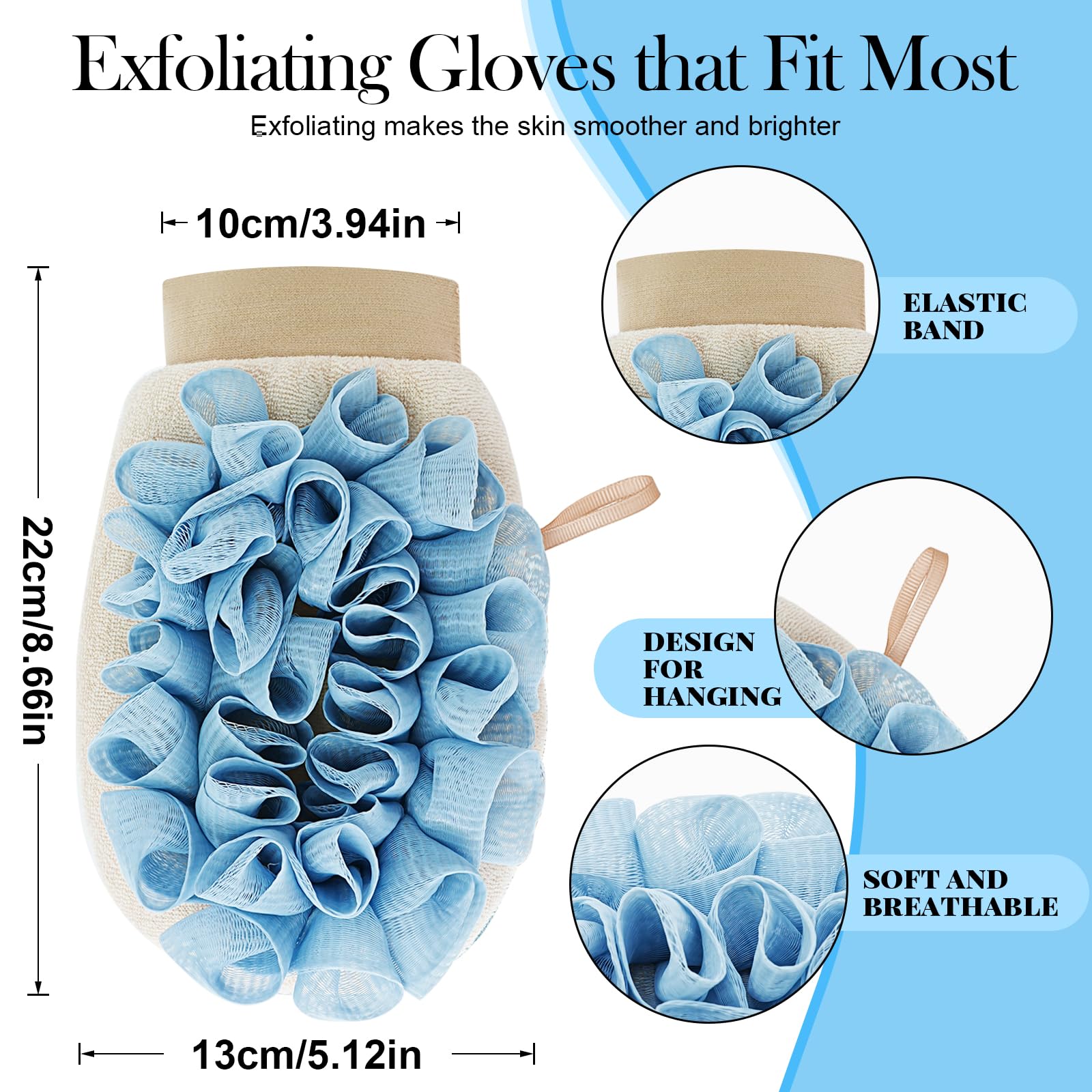 Textura de luffa de Gdrctica exfoliante para eliminar células muertas con eficacia.