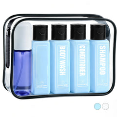 GearTrust botellas de viaje para champú con tapa a prueba de fugas, ideales para maletas.