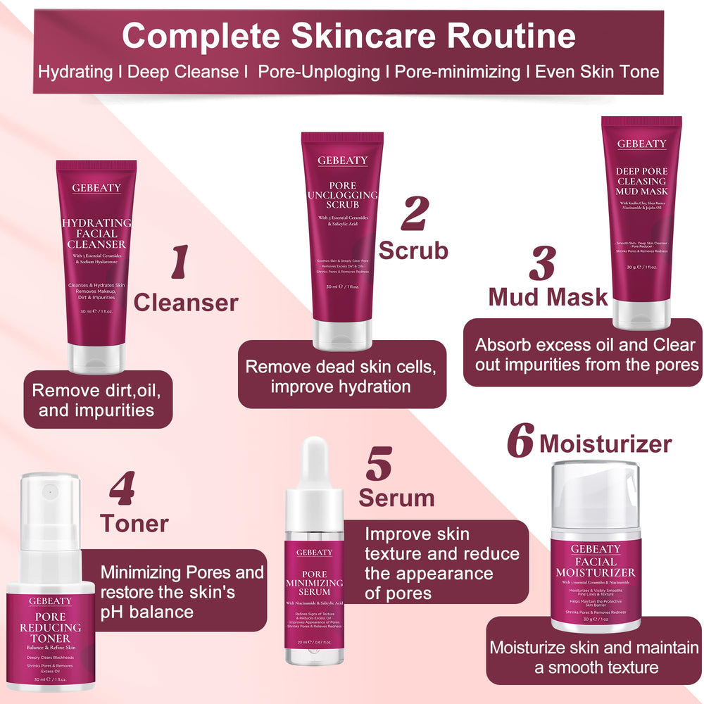 GEBEATY exfoliante facial elimina células muertas y suaviza la piel.