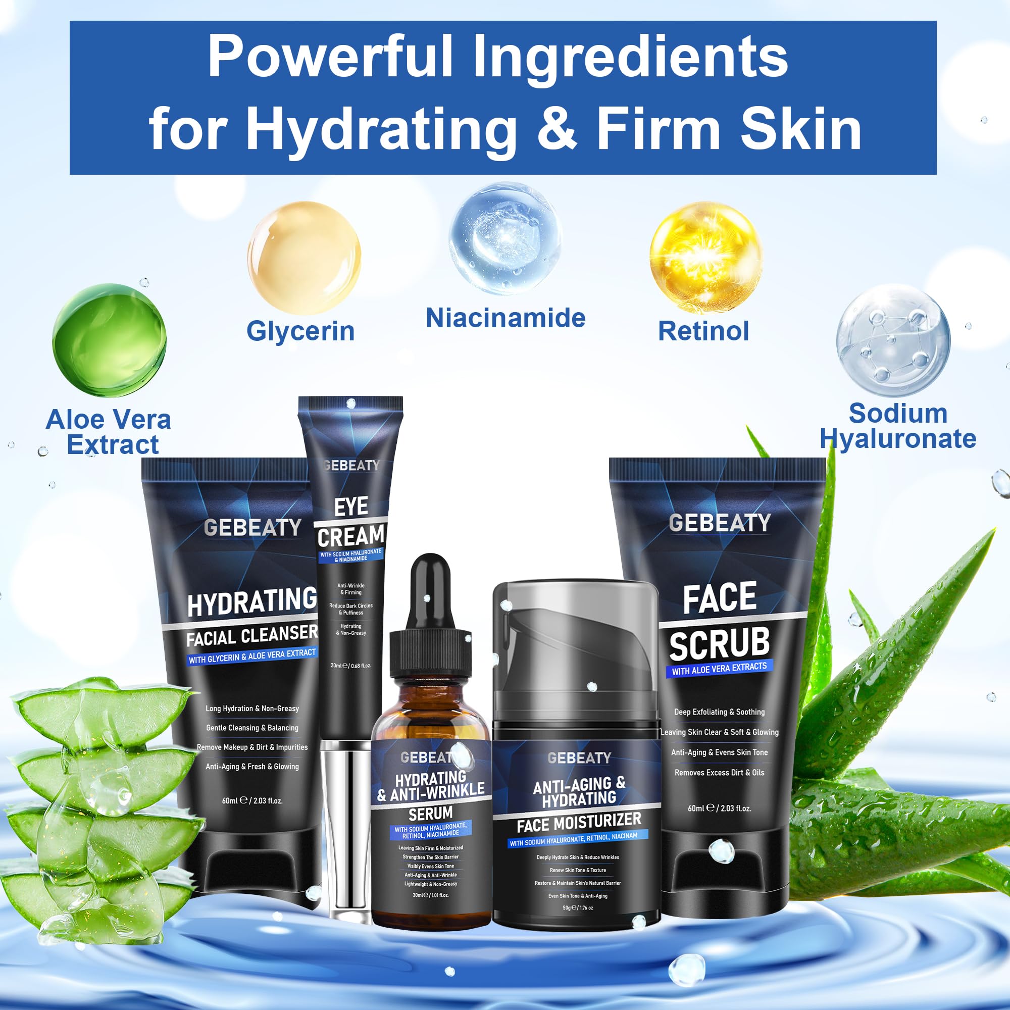 Geb-Eaty serum facial retinol, mejora elasticidad y tono de piel