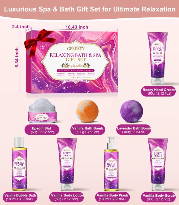 GEBEATY sales de Epsom, baño relajante para la musculatura