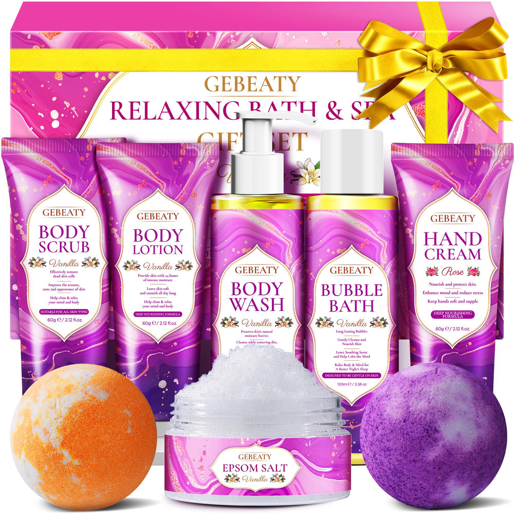 GEBEATY set spa vainilla para mujeres, experiencia relajante en casa