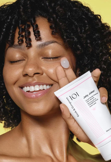 Jelly Joker packaging front emphasizing vegan and fragrance-free clean skincare.