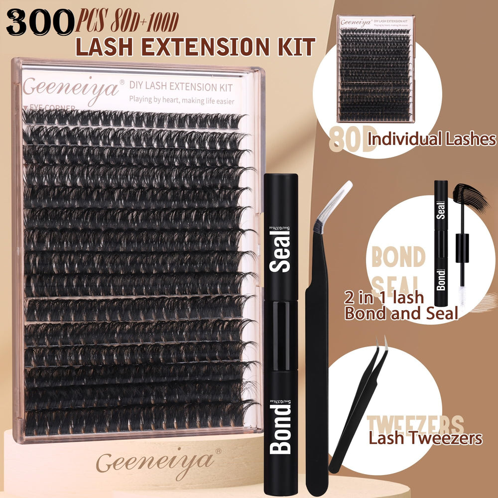 Geeneiya adhesivo y sellador para fijar pestanas con acabado natural.