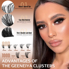 Geeneiya agrupaciones 10-14 mm para rincones de ojos y acabado suave