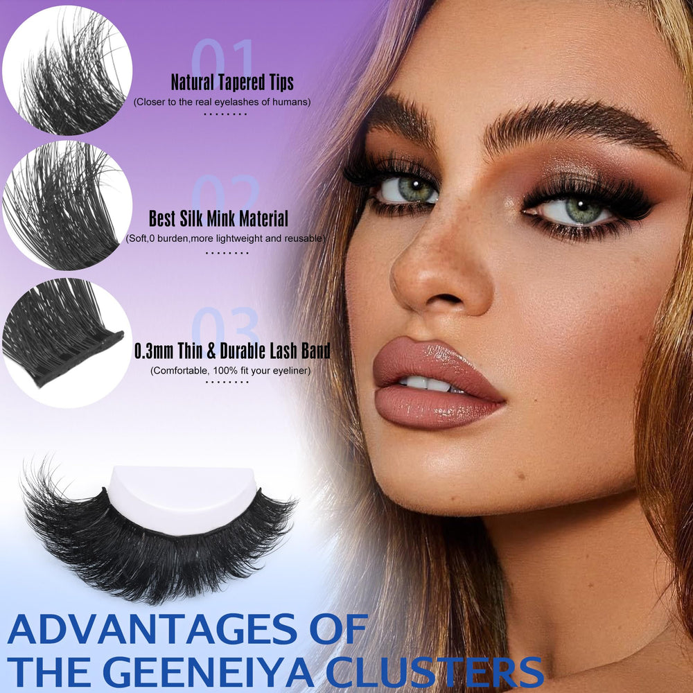 Geeneiya cat-eye and hybrid styles with varied lengths for versatility.