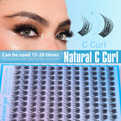 Geeneiya clusters cils finition mate 10mm pour un rendu naturel.