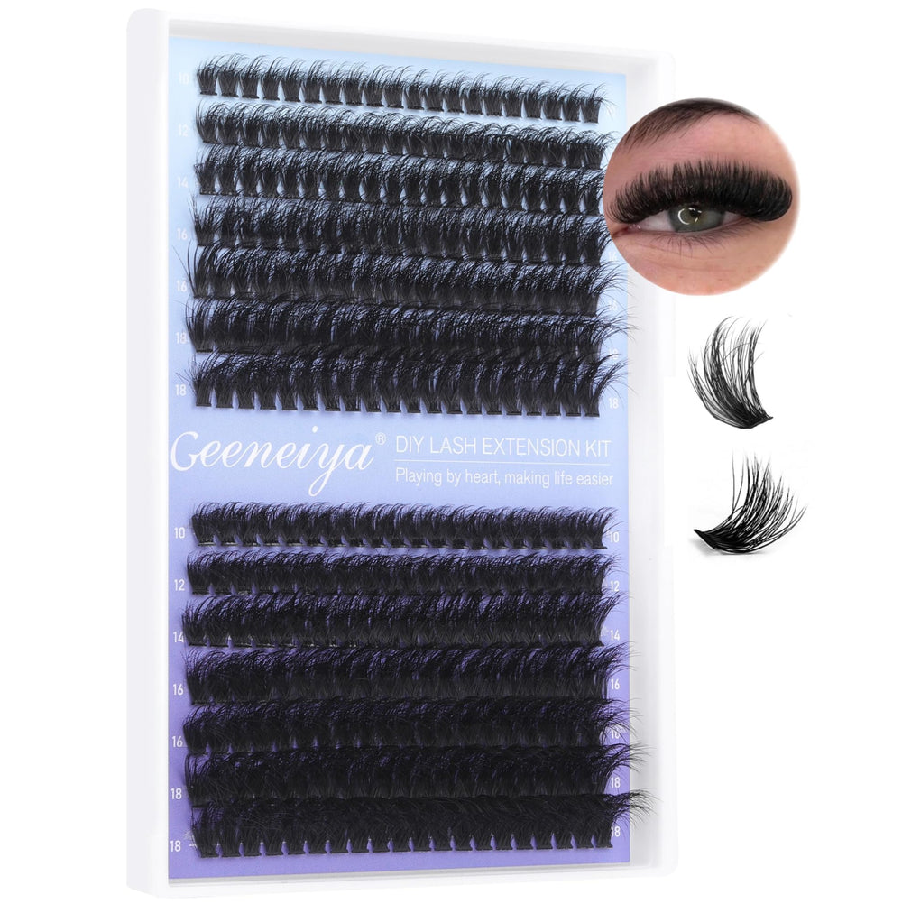 Geeneiya eyelash clusters 280pcs pack—compact DIY extension option