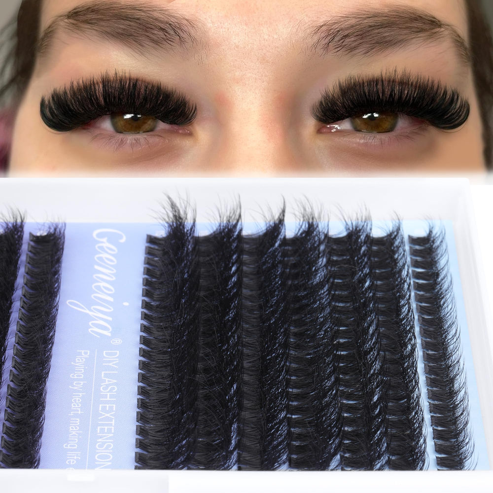 Geeneiya eyelash clusters 280pcs pack—compact DIY extension option