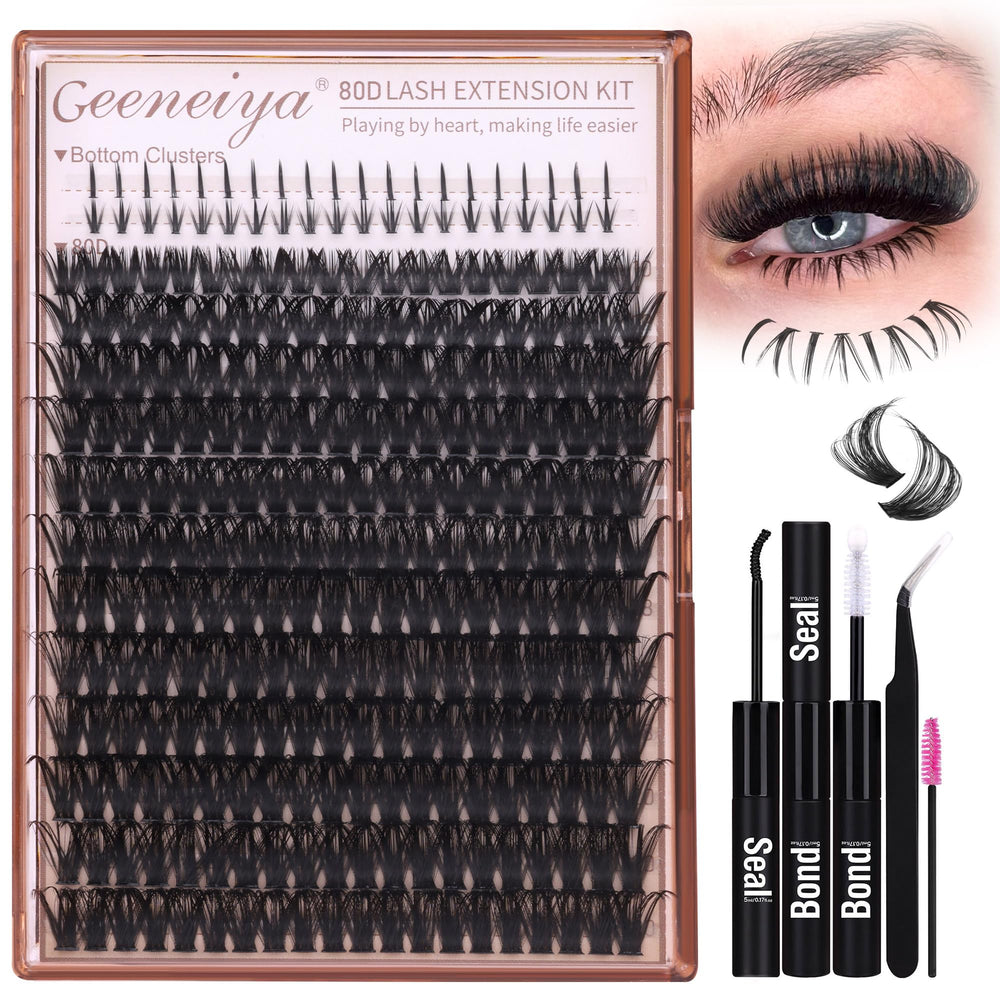Geeneiya pestanas cluster inferiores para look natural y definido en casa