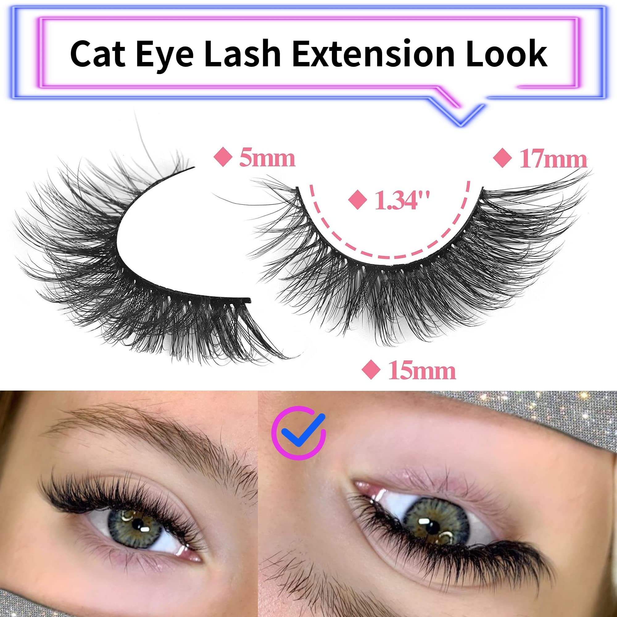 Pestañas Geeneiya fáciles de aplicar para todas las edades y ojos.