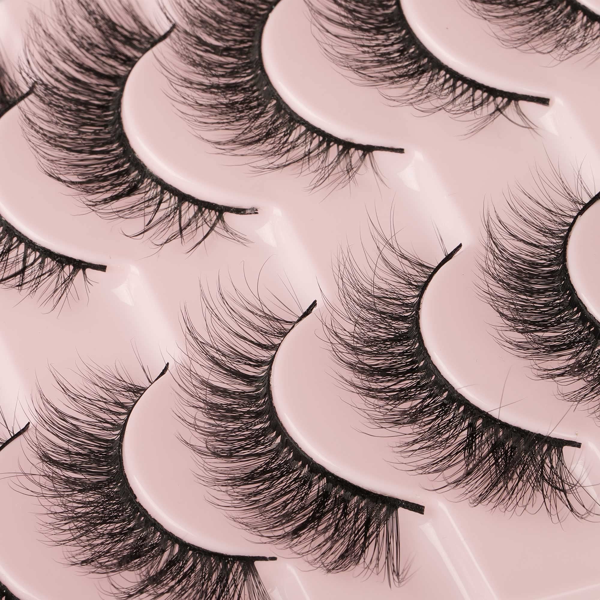Pestañas Geeneiya hechas a mano, ligeras y reutilizables para varios looks.
