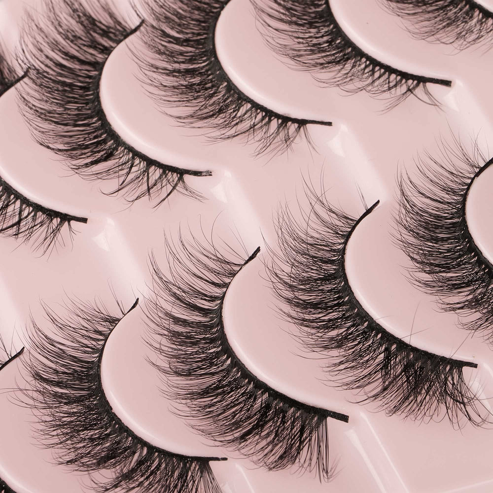 Pestañas Geeneiya hechas a mano, ligeras y reutilizables para varios looks.