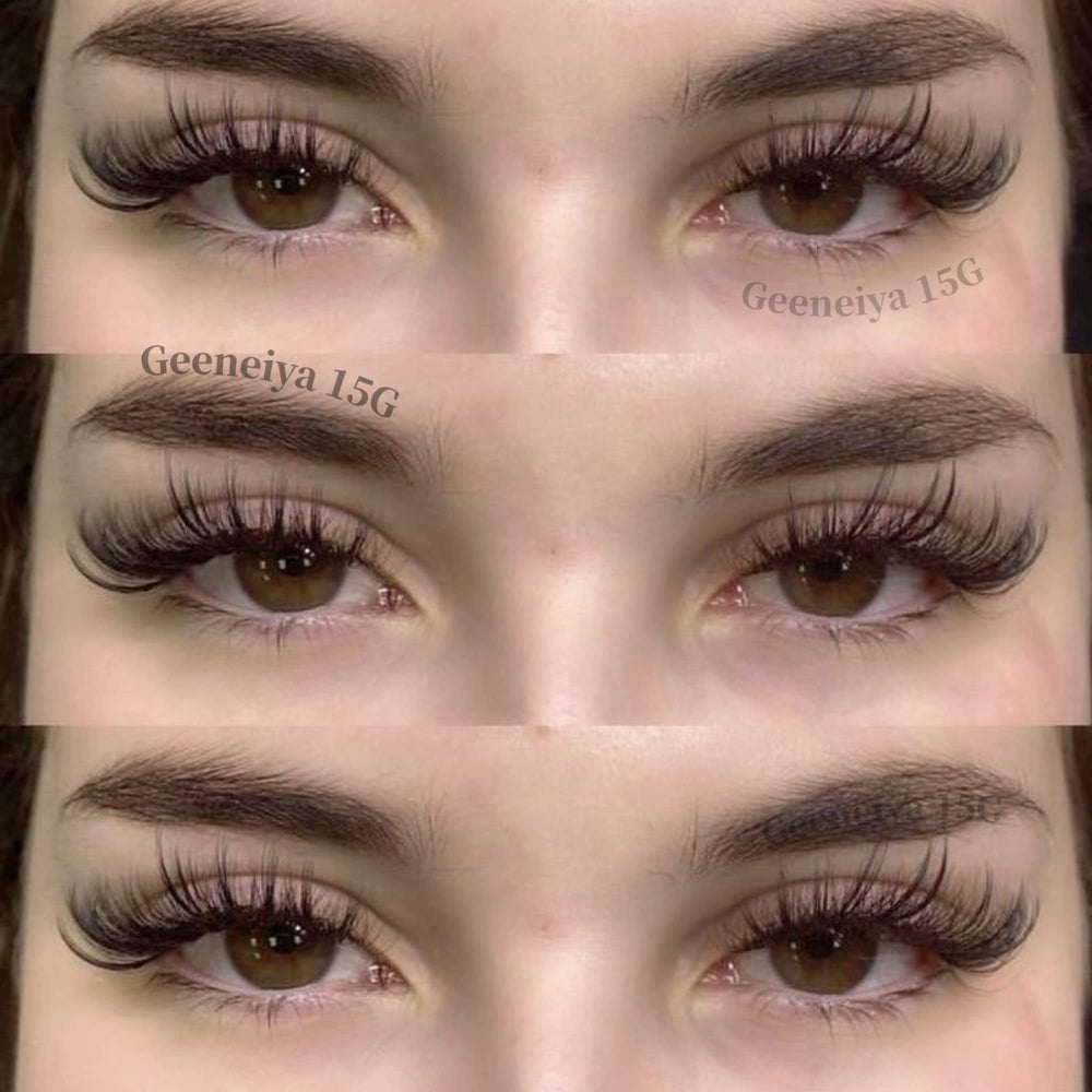 Geeneiya Pestañas Mink 18mm, definición en esquinas exteriores para mirada alargada.