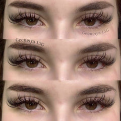 Geeneiya Pestañas Mink 18mm, definición en esquinas exteriores para mirada alargada.