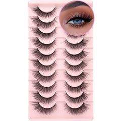 Pestañas Geeneiya mink naturales wispy cat eye para un look suave y favorecedor.