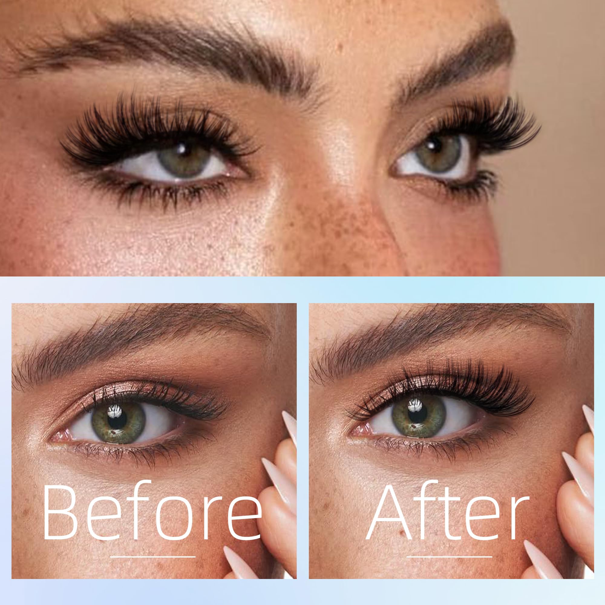 Geeneiya regard doux grâce aux cils naturels en 10mm.