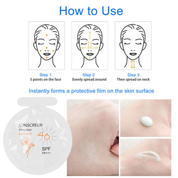 Gegong sunscreen being applied to face and body for even coverage.