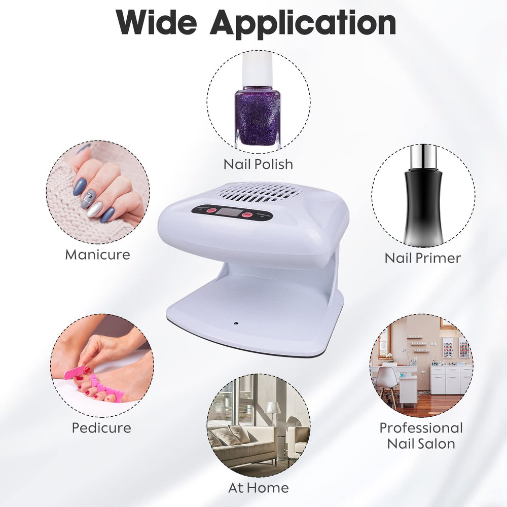 Gegong secador de uñas para uso doméstico, color azul claro y diseño cómodo.