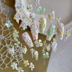 Gehaiwo molde silicona uñas flores 3D para resina y joyería.