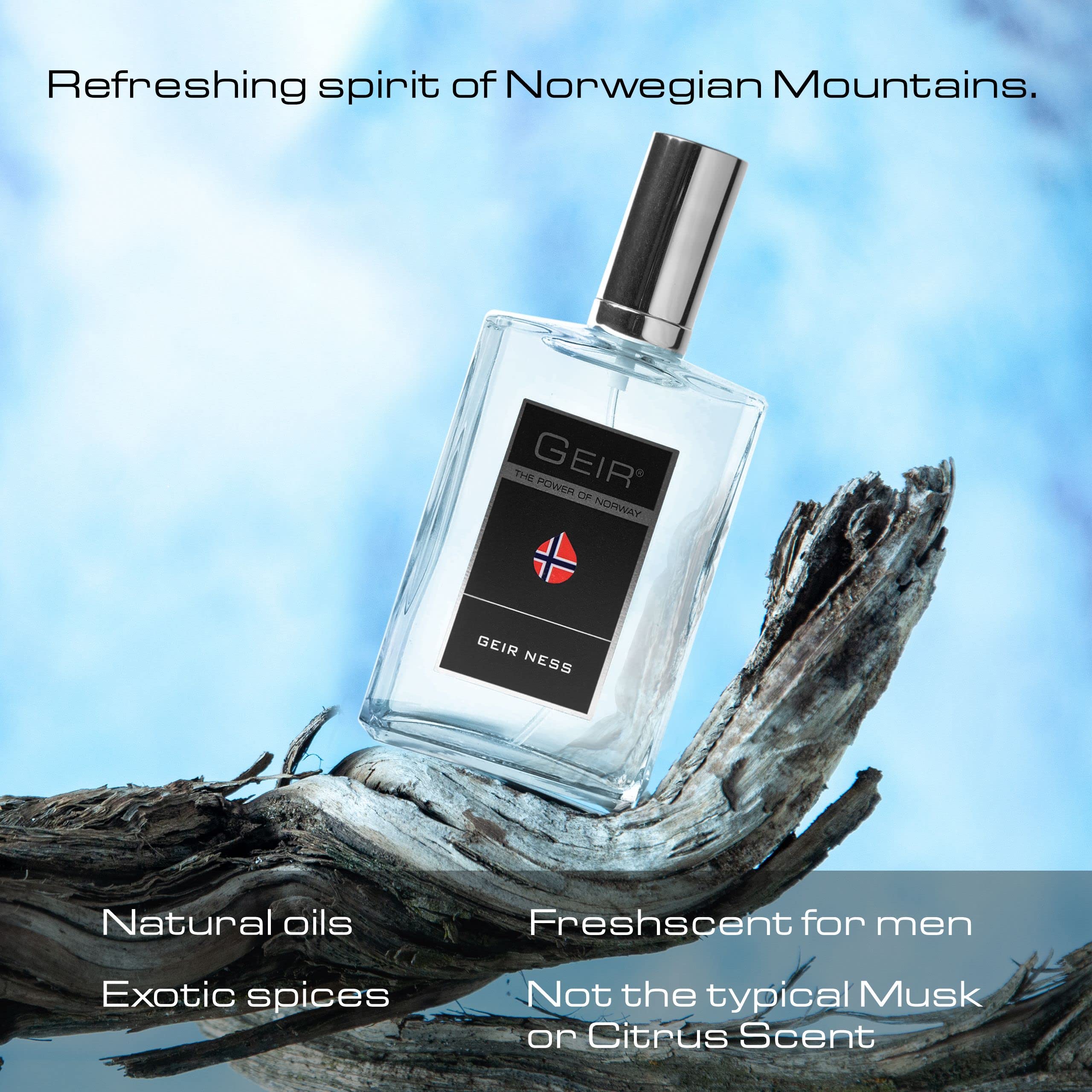 Geir Ness Geir Eau de Parfum para hombres: opción para ocasiones nocturnas.