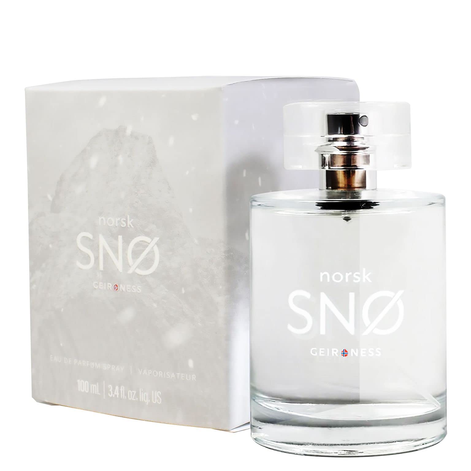Geir Ness Norsk Snø sunlit bottle captures natural glow and clean fragrance.