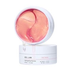 Gel Lab RENUEVA parches ojos, enfoque en contorno de ojos y beneficio de hidratación.