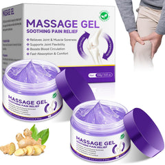 Gel morado para articulaciones: botella lista para uso diario.