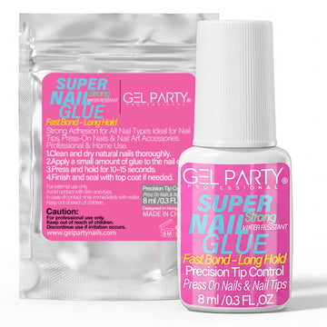 GEL PARTY con aplicador brocha fina para una aplicación precisa.