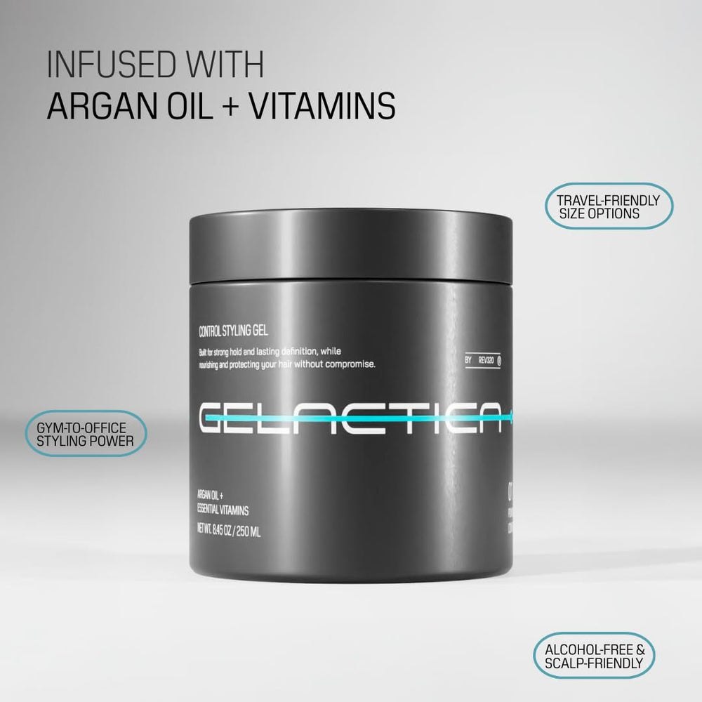 Gelactica Max Control, enriquecido con aceite de argán para cabello nutrido.