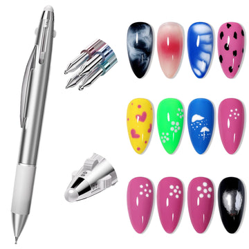 GELLAKTIK bolígrafo 5 en 1 para uñas, punto preciso y diseño creativo.