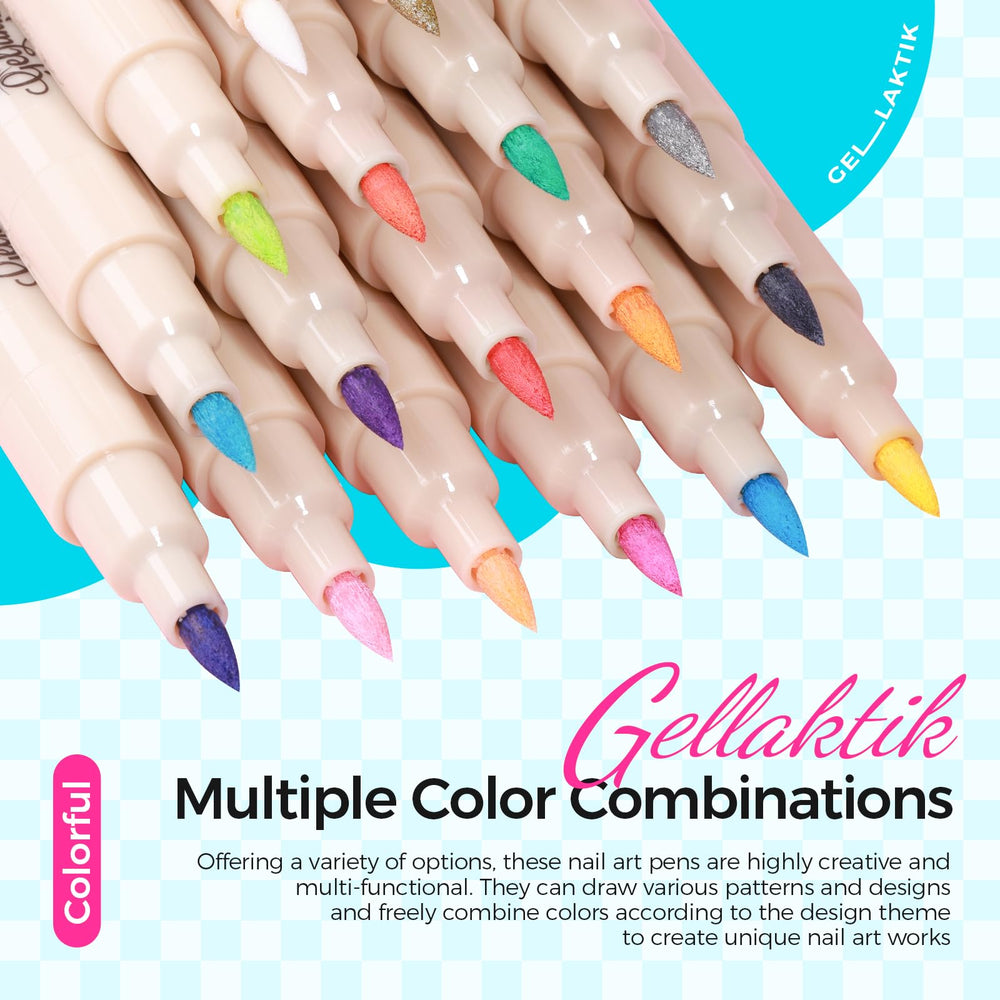 GELLAKTIK durabilidad al lavado para arte de uñas, colores que perduran.