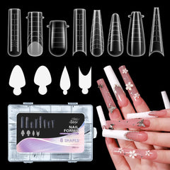 GELLAKTIK formas duales poly gel con 8 formas para uñas con acabado profesional