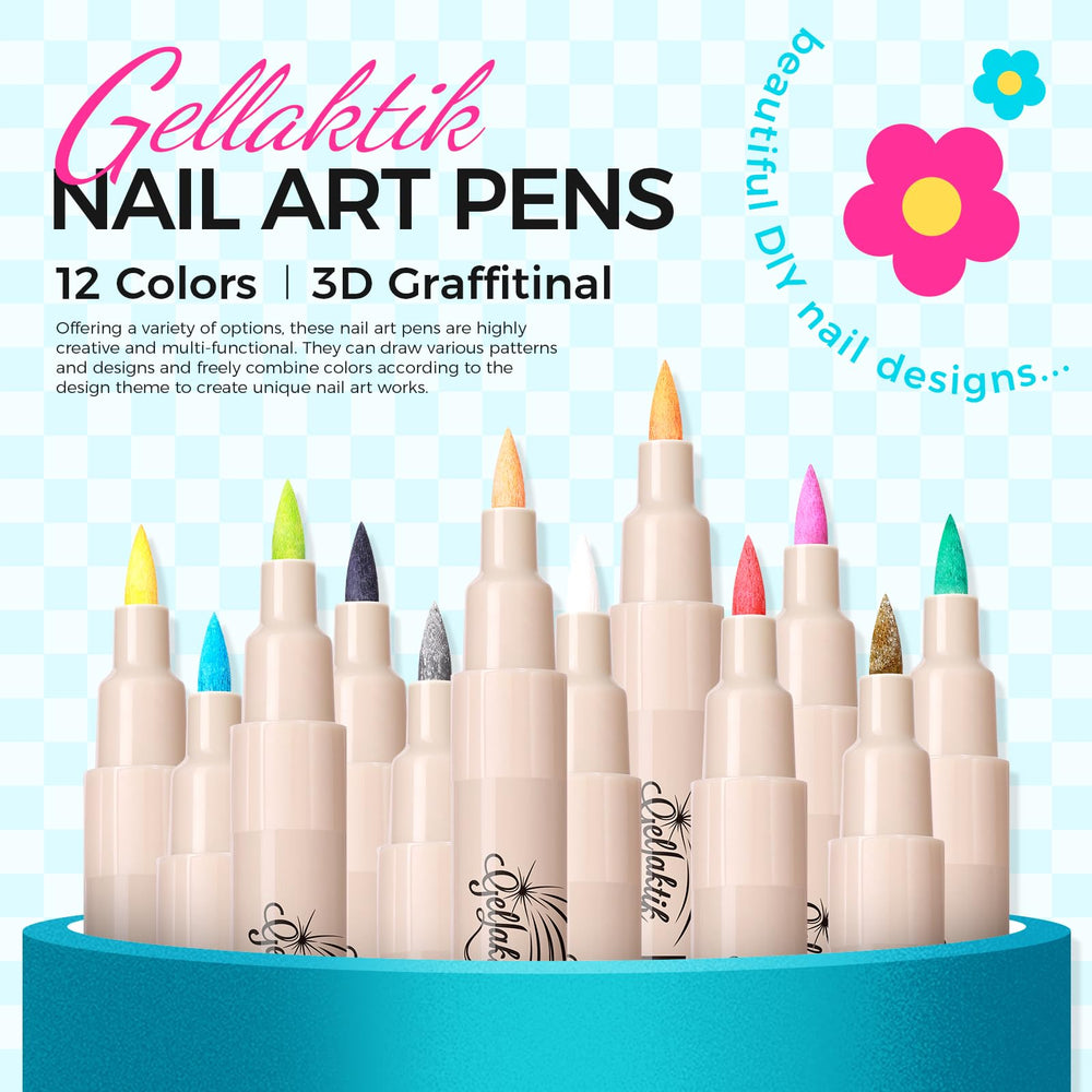 GELLAKTIK precisión en uñas: punta fina para líneas y detalles nítidos.