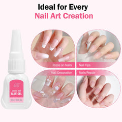 GELLAKTIK uñas presionadas duraderas sin lámpara UV.