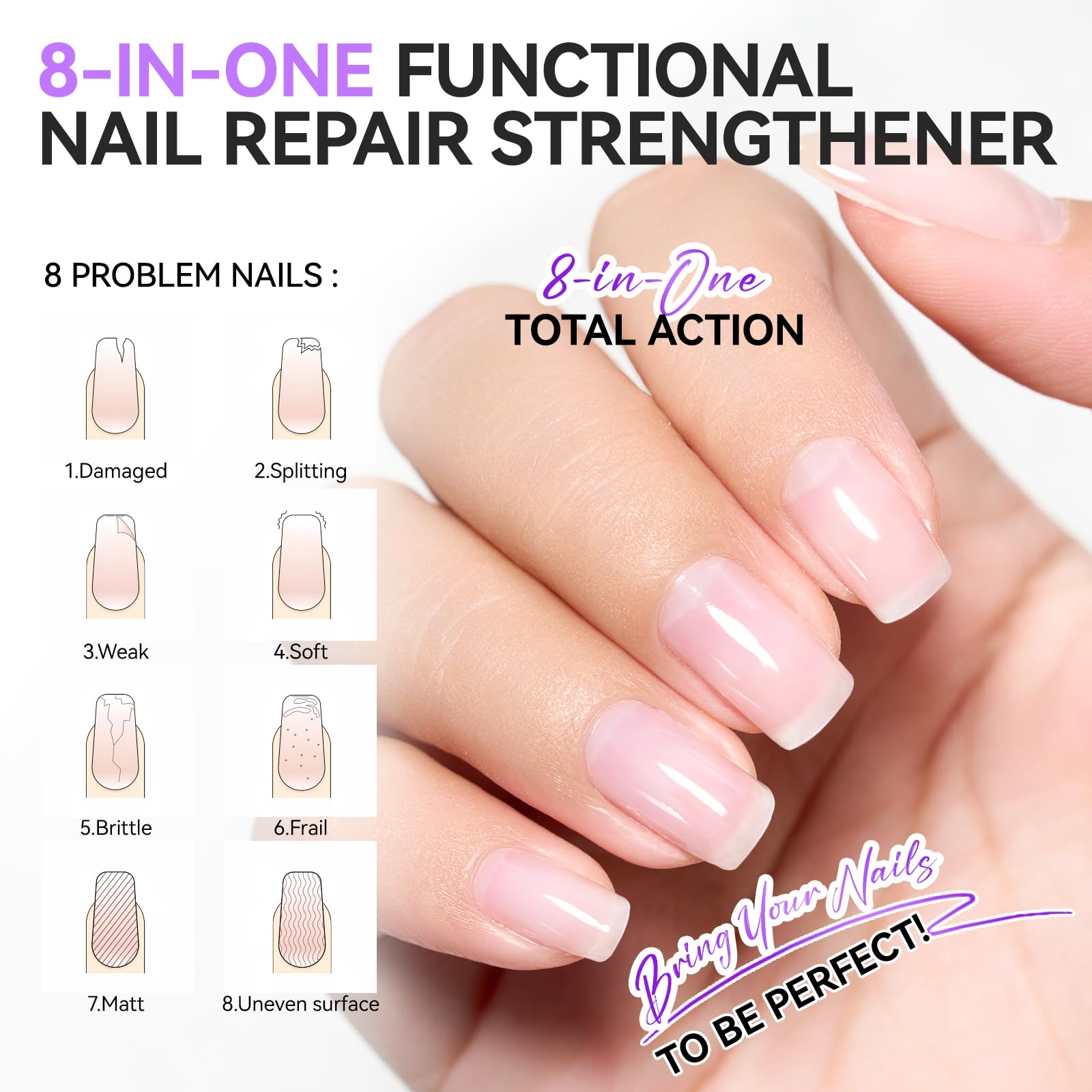 Gelike ec keratina-jojoba, fórmula suave que nutre uñas y mejora resistencia