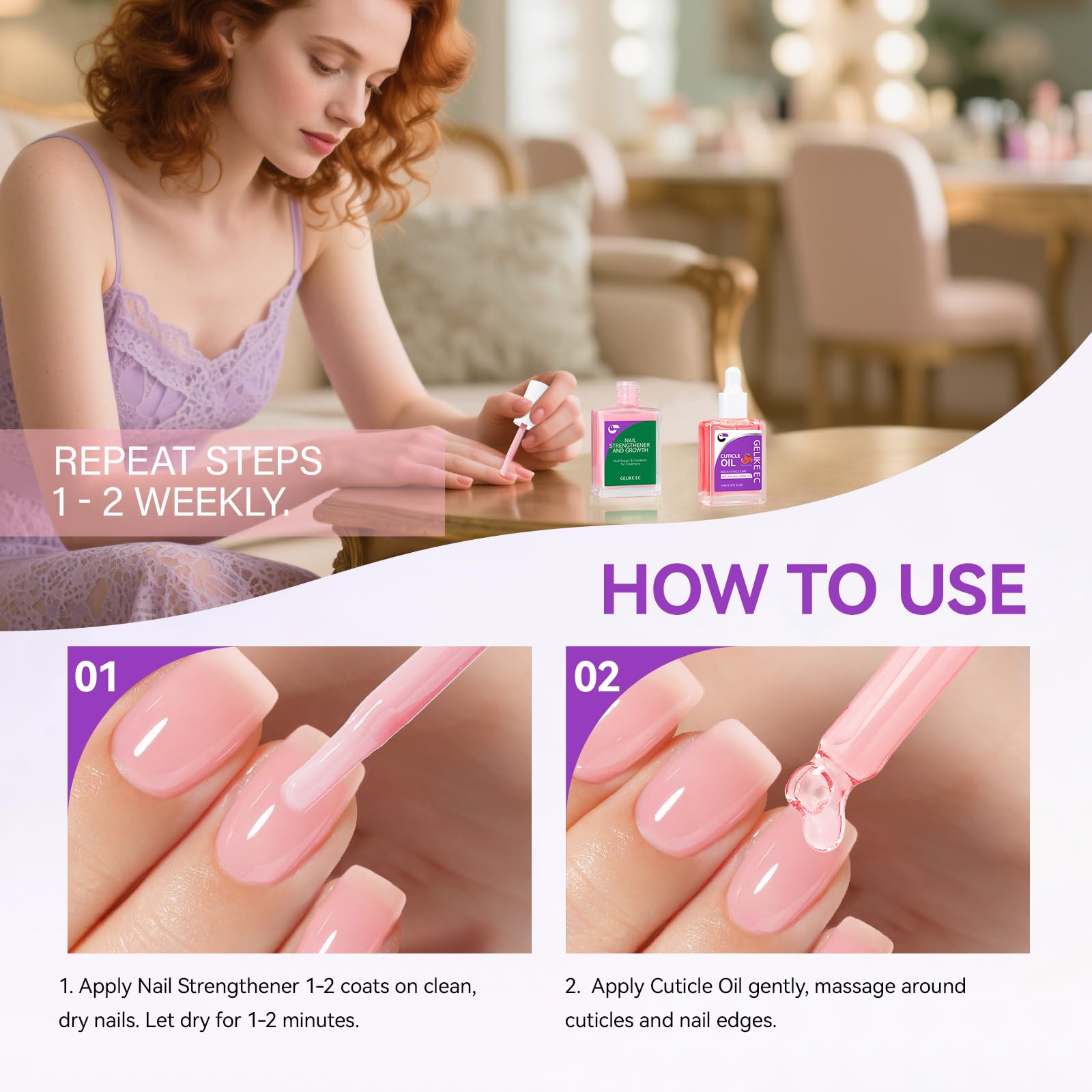 gelike ec set cuidado de uñas envase compacto para uso diario.