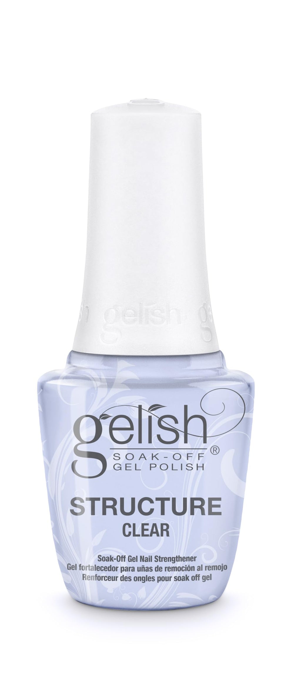Gelish Estructura Gel – botella que ilustra la fortaleza para uñas naturales y duraderas.
