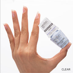 Gelish Estructura Gel – curado bajo lámpara para un acabado duradero.