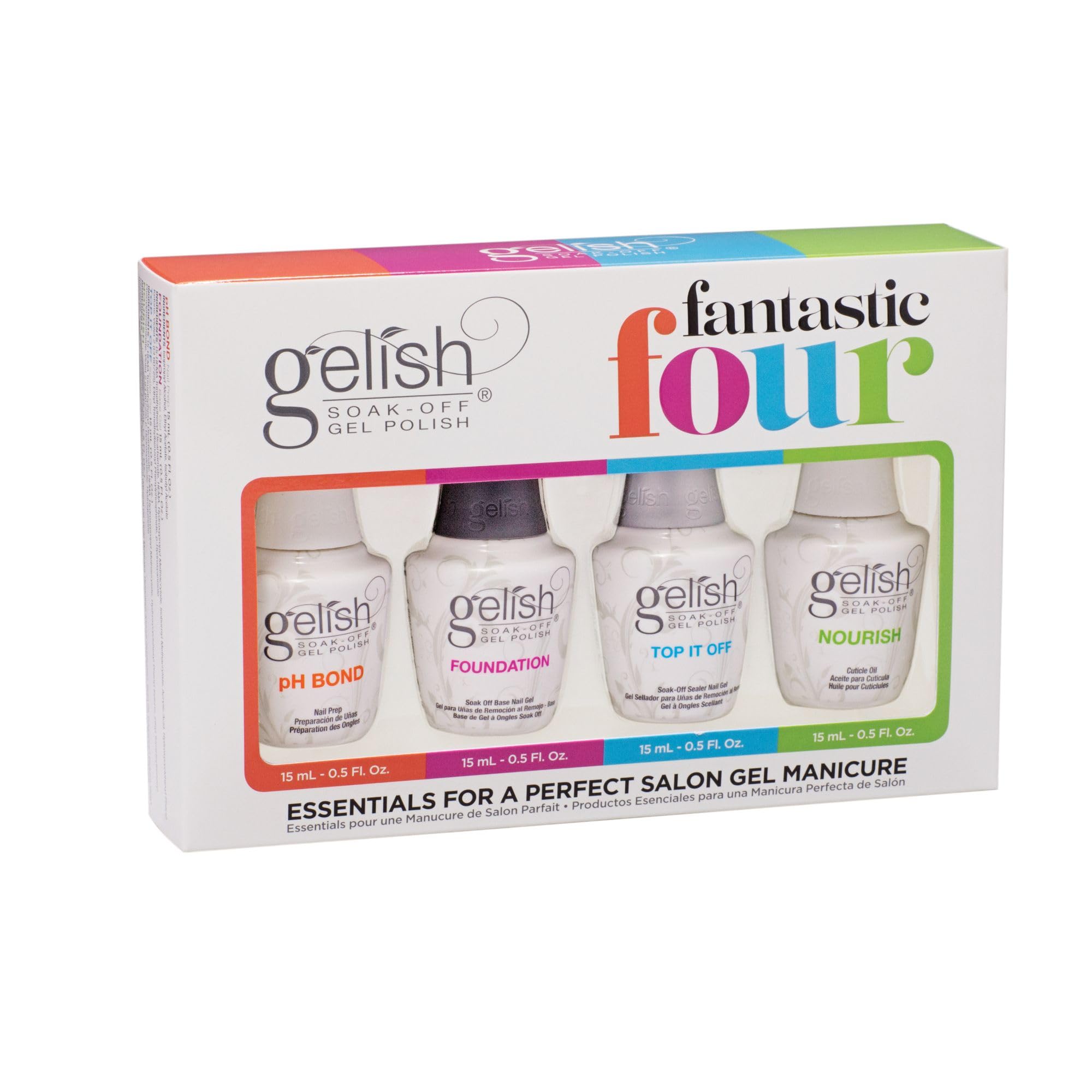 Gelish pH Bond mejora la adhesión y prepara la uña para un acabado uniforme.