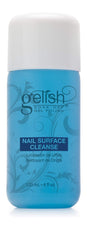 Gelish Nail Surface Cleanse elimina residuo pegajoso, preparando uñas para un acabado perfecto.